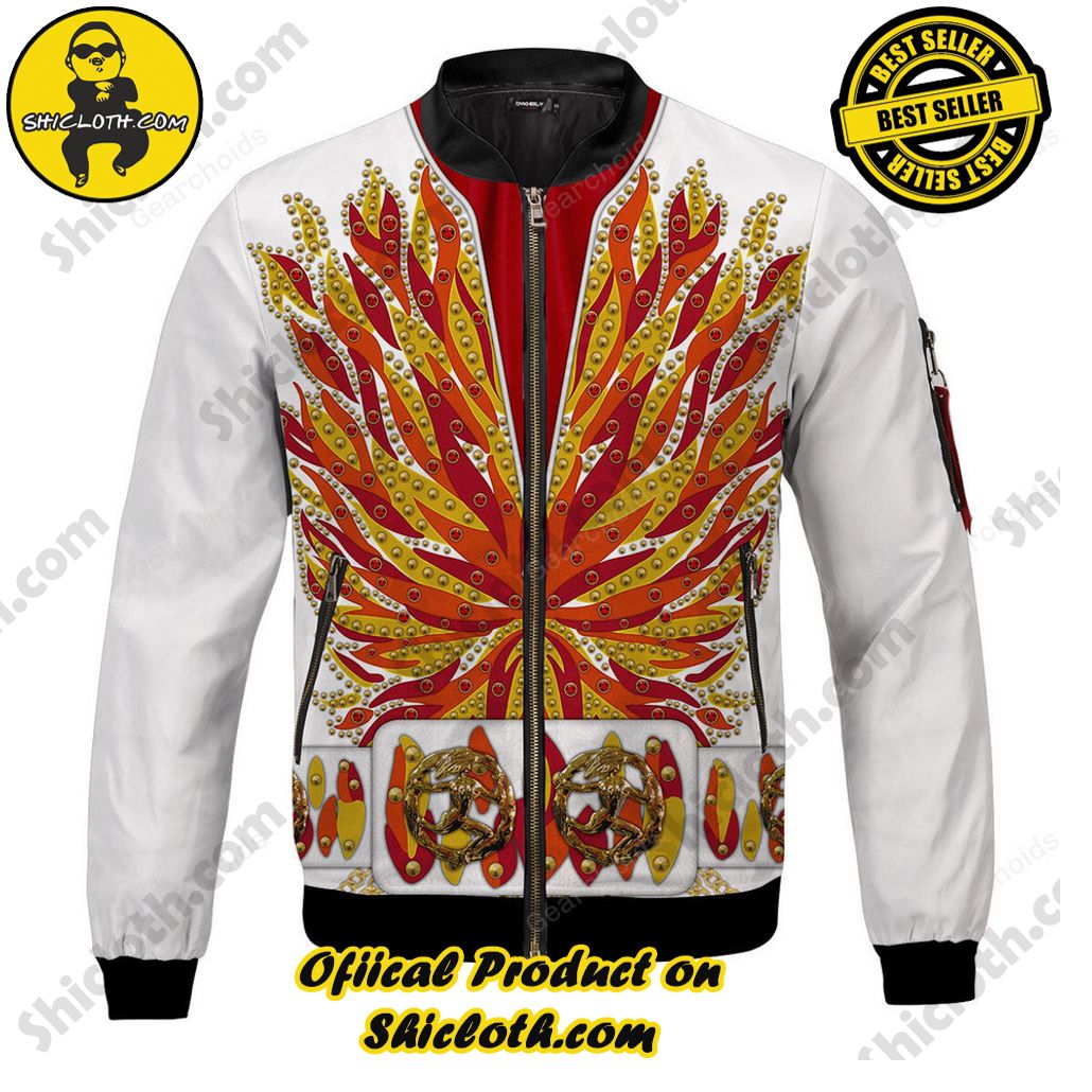 Bomber Elegance: Unveiling Shiclothshop's Timeless Jacket Marvel 12 Elvis Flame Bomber Jacket