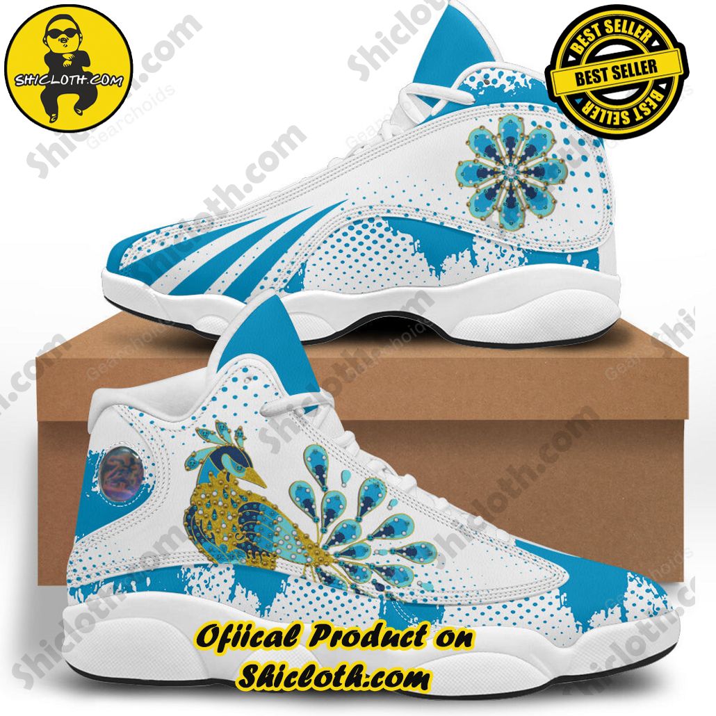 Step into Iconic Elegance: Shiclothshop's Air Jordan 13 Shoes Collection 11 Elvis Peacock Unisex Air Jordan 13 Shoes White