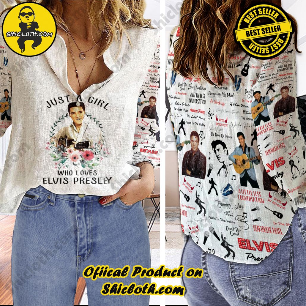Elvis Presley 3D Linen Shirt Version 1 Elvis Presley 3D Linen Shirt Version 1