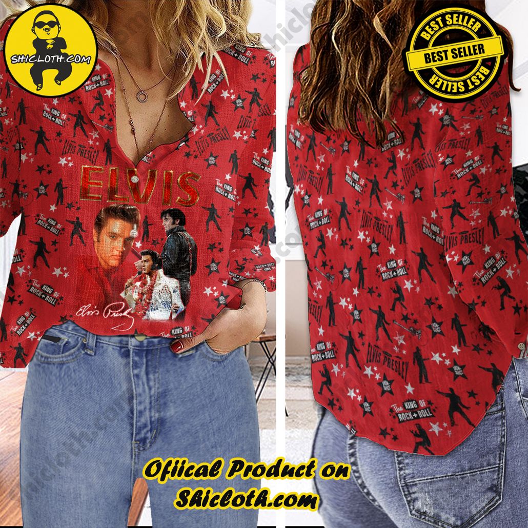 Elvis Presley 3D Linen Shirt Version 8 Elvis Presley 3D Linen Shirt Version 8
