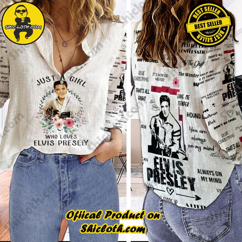 Elvis Presley 3D Linen Shirt Version 9 Elvis Presley 3D Linen Shirt Version 9