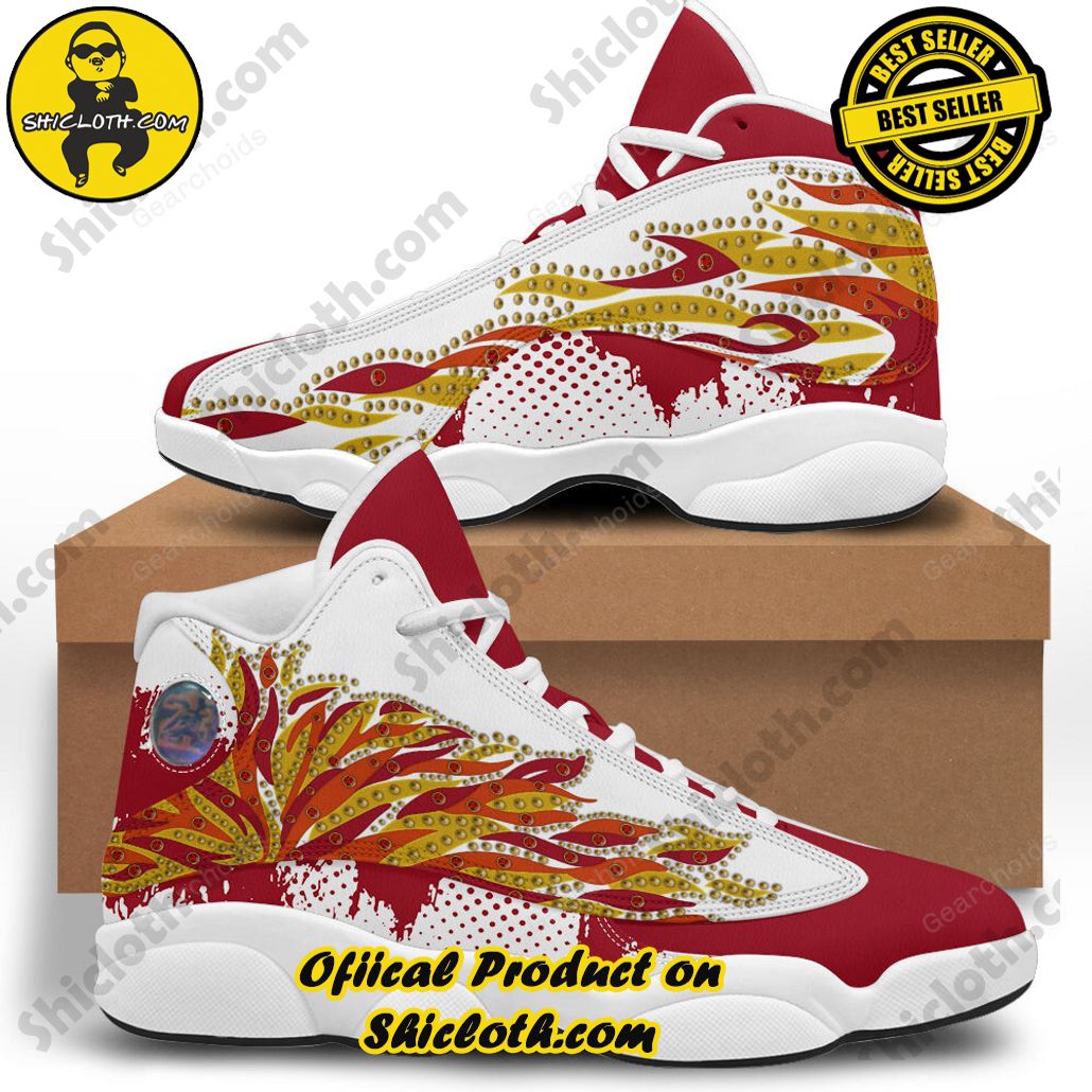 Step into Iconic Elegance: Shiclothshop's Air Jordan 13 Shoes Collection 12 Elvis Presley Flame Unisex Air Jordan 13 Shoes White