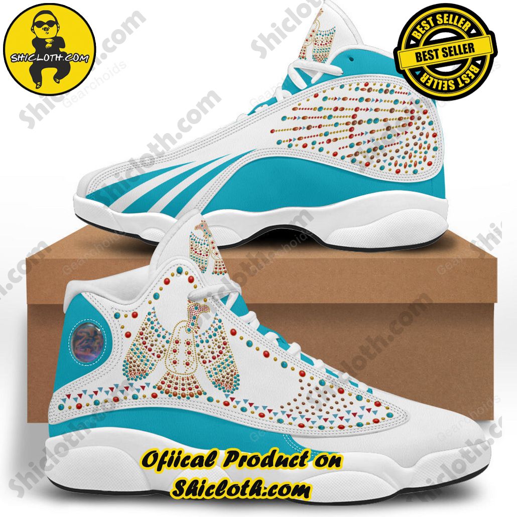 Step into Iconic Elegance: Shiclothshop's Air Jordan 13 Shoes Collection 16 Elvis Thunderbird Unisex Air Jordan 13 Shoes White