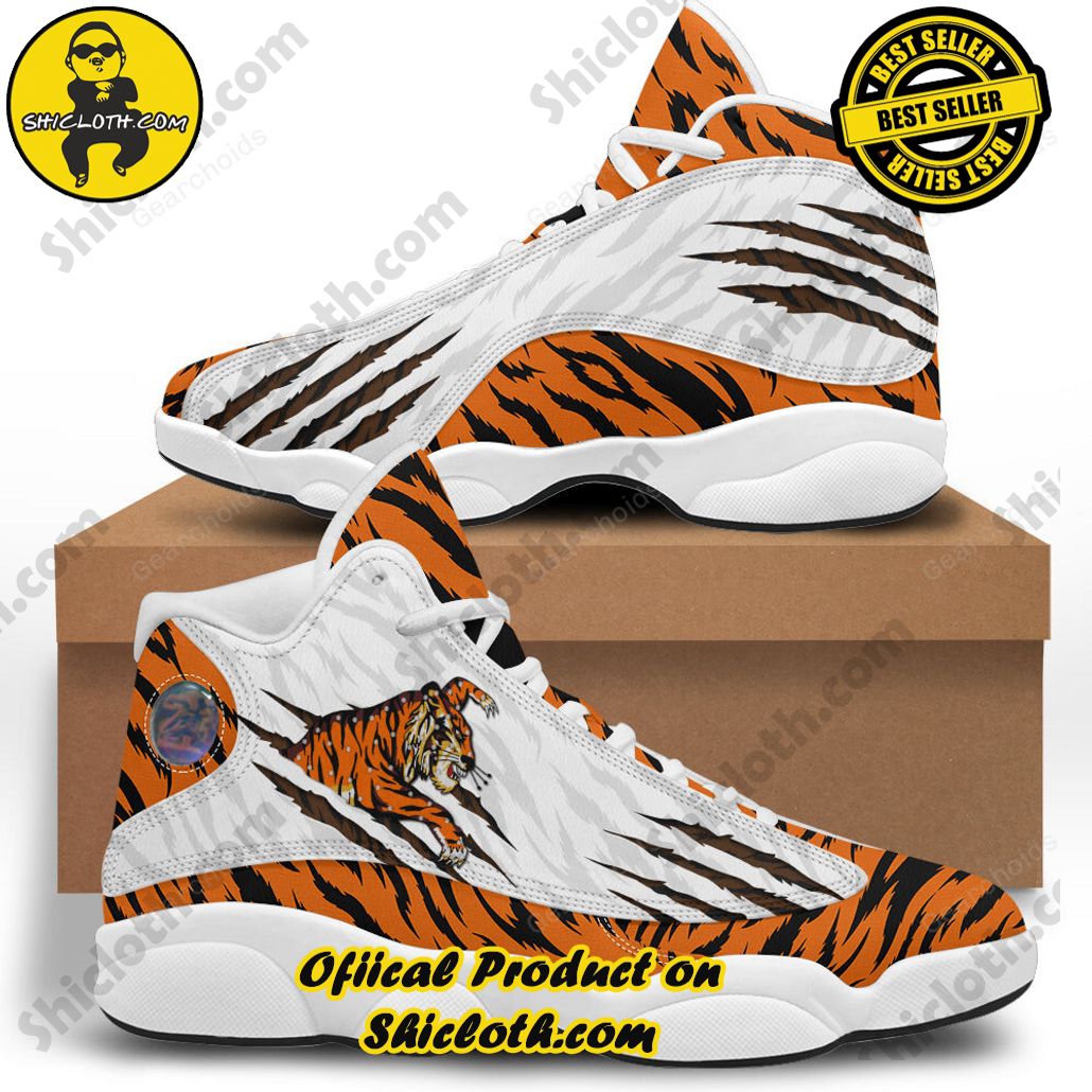 Step into Iconic Elegance: Shiclothshop's Air Jordan 13 Shoes Collection 18 Elvis Tiger Unisex Air Jordan 13 Shoes White