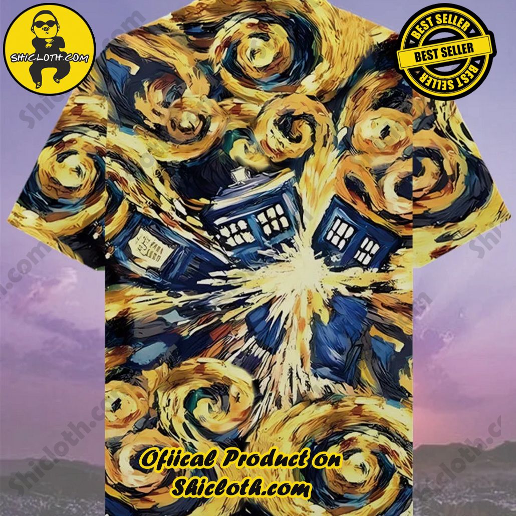 Eye-Catching Abstract Starry Night Golden Swirls And Time Travel Boxes Printing Cuban Collar Hawaiian Short Sleeve Shirt Eye-Catching Abstract Starry Night Golden Swirls And Time Travel Boxes Printing Cuban Collar Hawaiian Short Sleeve Shirt