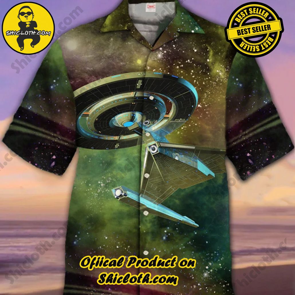 Bare the Breeze: Shiclothshop's Short Sleeve Shirts Unveiled 28 Eye-Catching Cool Green Star Space Galaxy Spaceship Printing Cuban Collar Hawaiian Short Sleeve Shirt