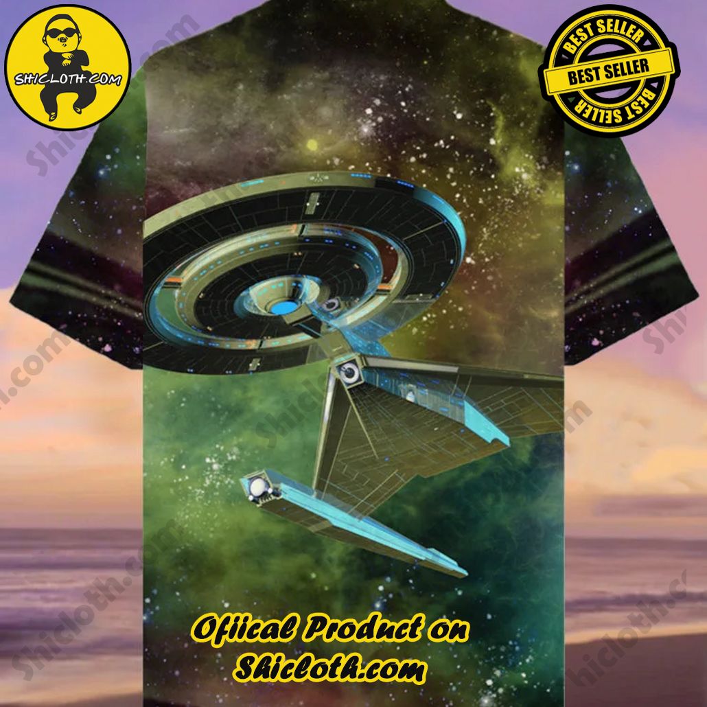 Eye-Catching Cool Green Star Space Galaxy Spaceship Printing Cuban Collar Hawaiian Short Sleeve Shirt Eye-Catching Cool Green Star Space Galaxy Spaceship Printing Cuban Collar Hawaiian Short Sleeve Shirt