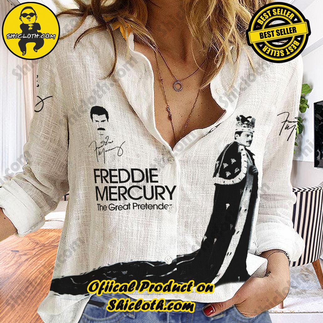 Discover Effortless Elegance: Introducing Shicloth's Linen Shirt Collection 21 Freddie Mercury 3D Linen Shirt Version 1