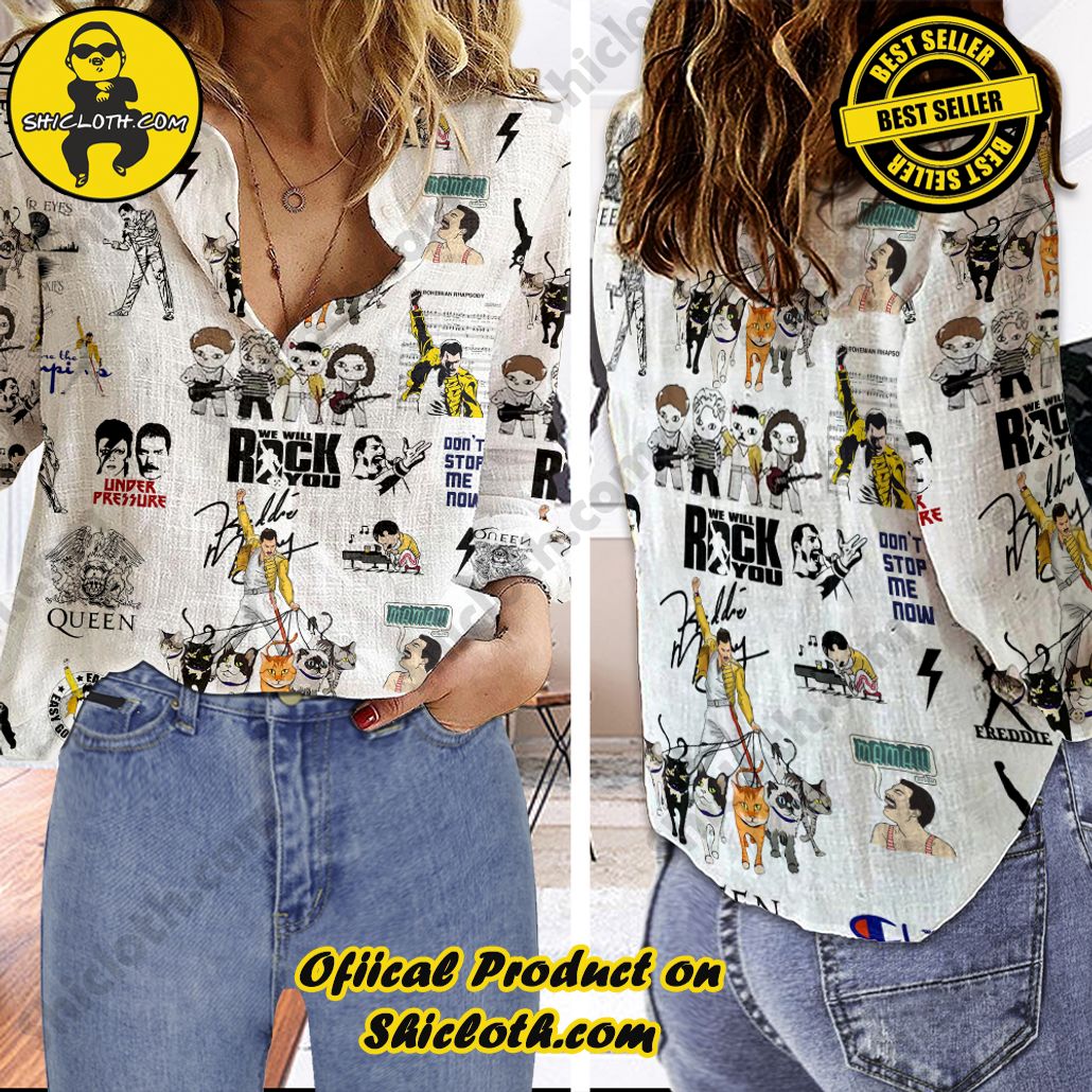 Discover Effortless Elegance: Introducing Shicloth's Linen Shirt Collection 28 Freddie Mercury 3D Linen Shirt Version 8