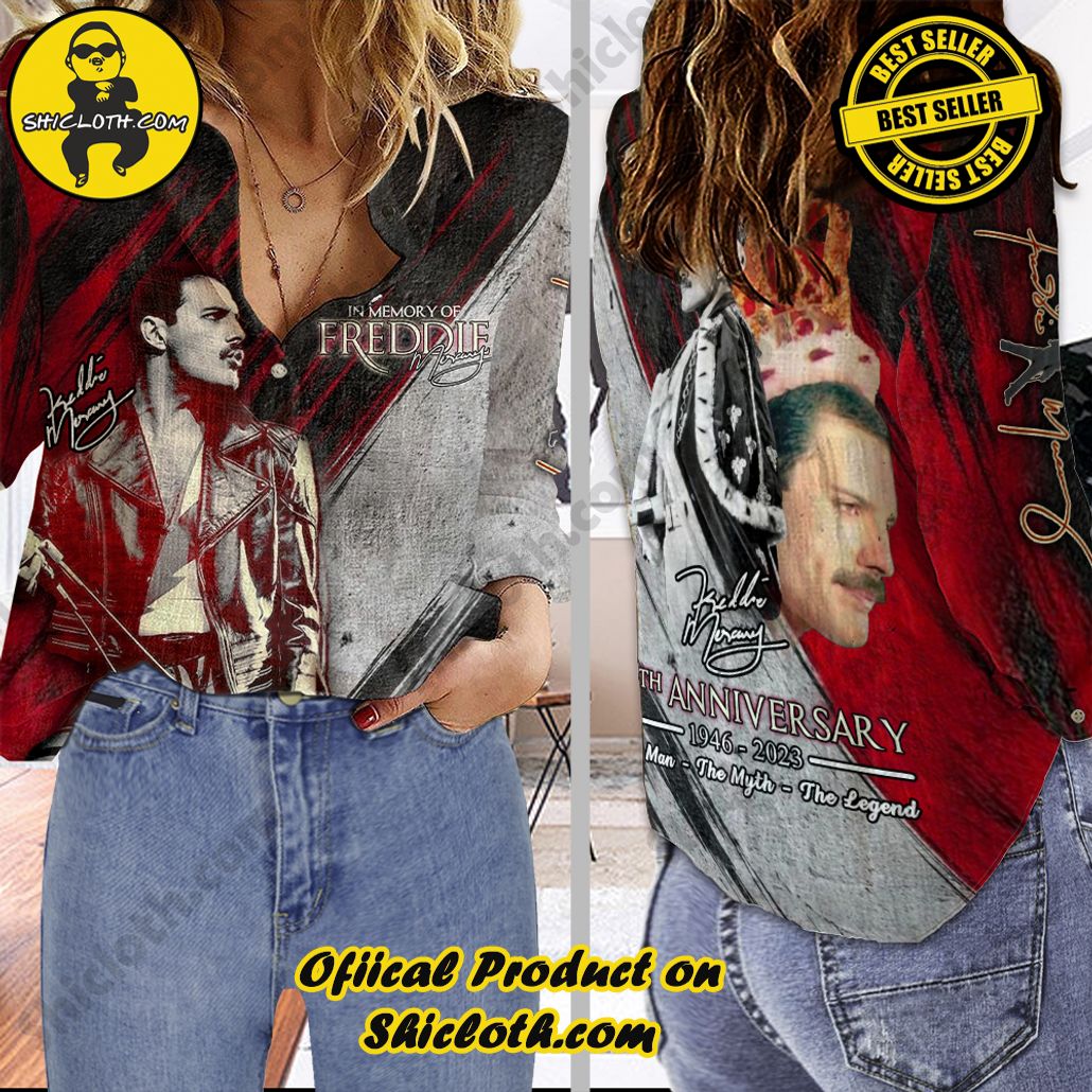 Discover Effortless Elegance: Introducing Shicloth's Linen Shirt Collection 30 Freddie Mercury 3D Linen Shirt Version 10