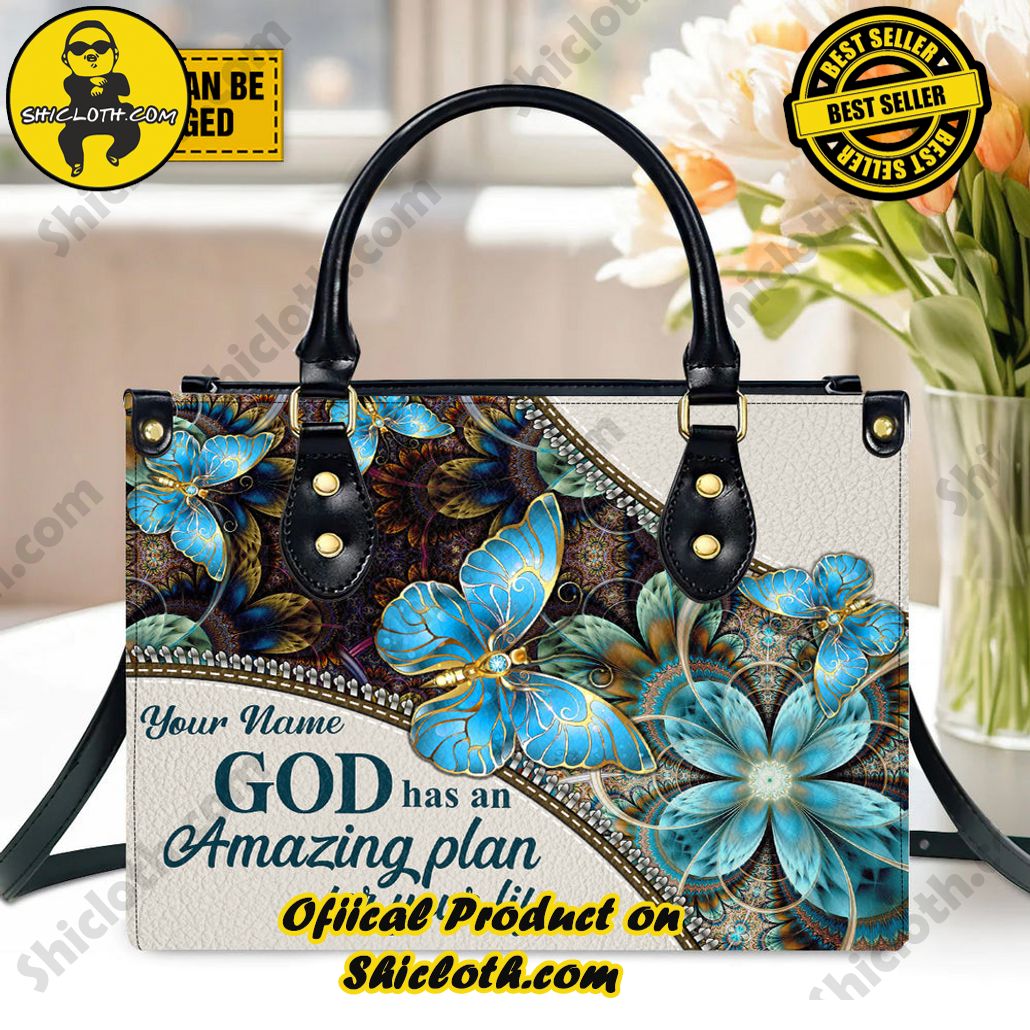 God Has An Amazing Plan For Your Life Customized Leather Handbag God Has An Amazing Plan For Your Life Customized Leather Handbag