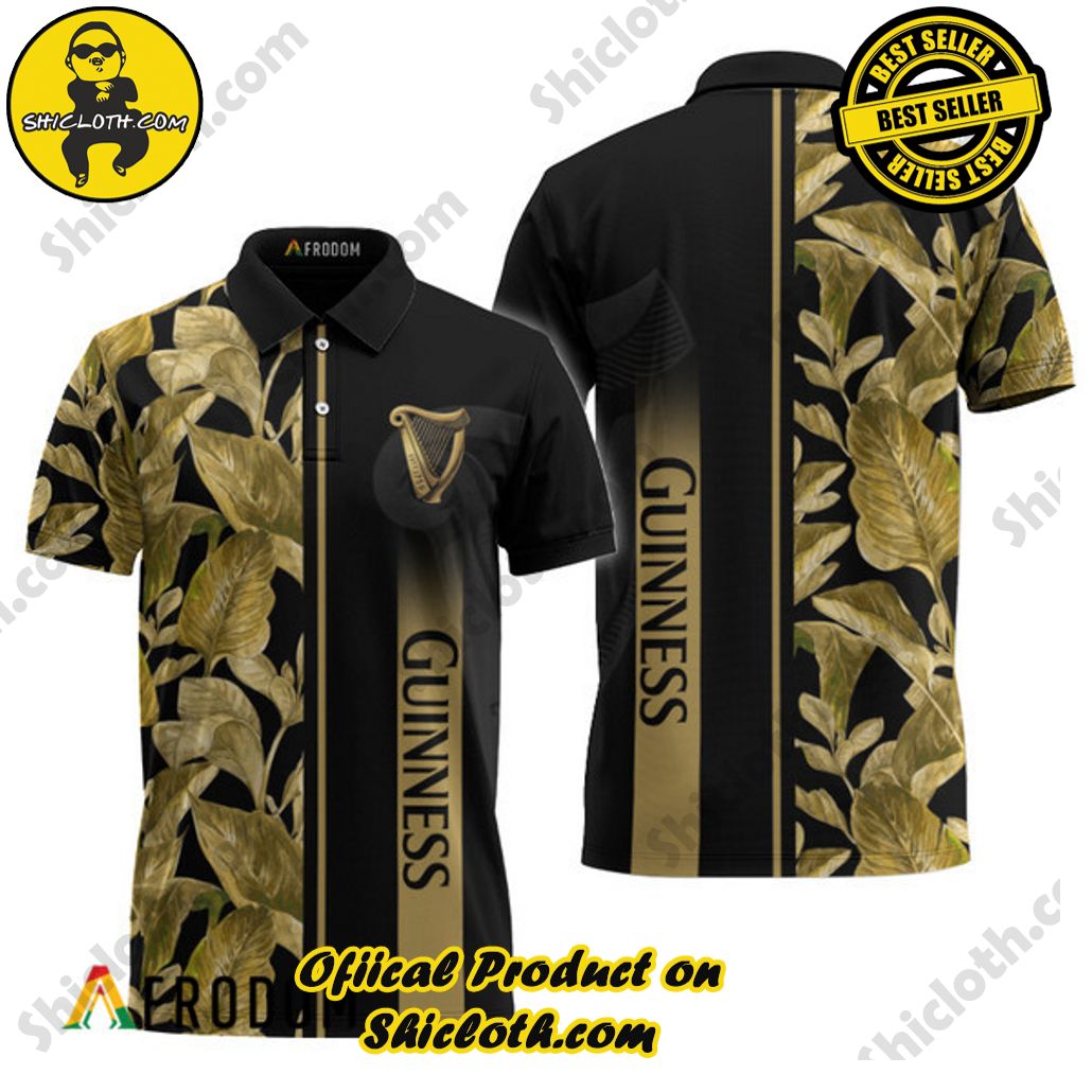 Shicloth's Tropical Elegance: Embrace Summer Vibes with Our Hawaiian Shirt and Shorts Set 128 Guinness Tropical Palm Hawaiian Polo Shirt