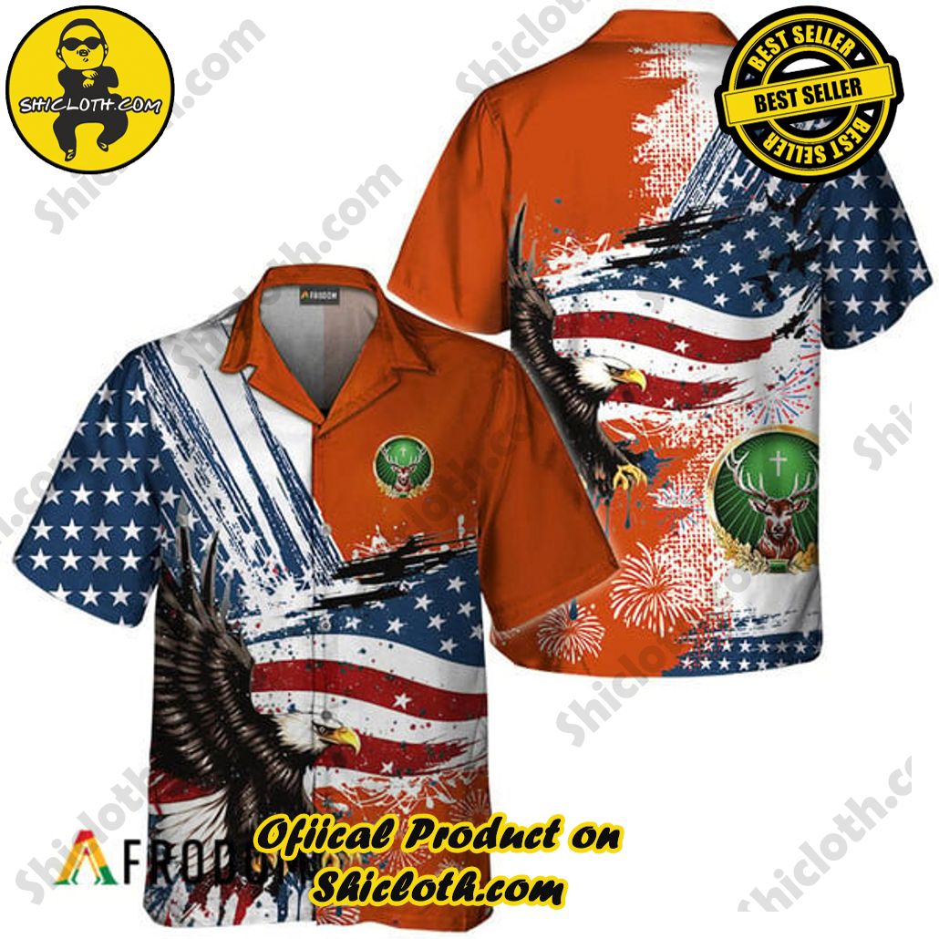 Experience Paradise: Shicloth's Tropical Flower Hawaiian Shorts 22 Jagermeister Fourth Of July Eagle Hawaiian Shirt