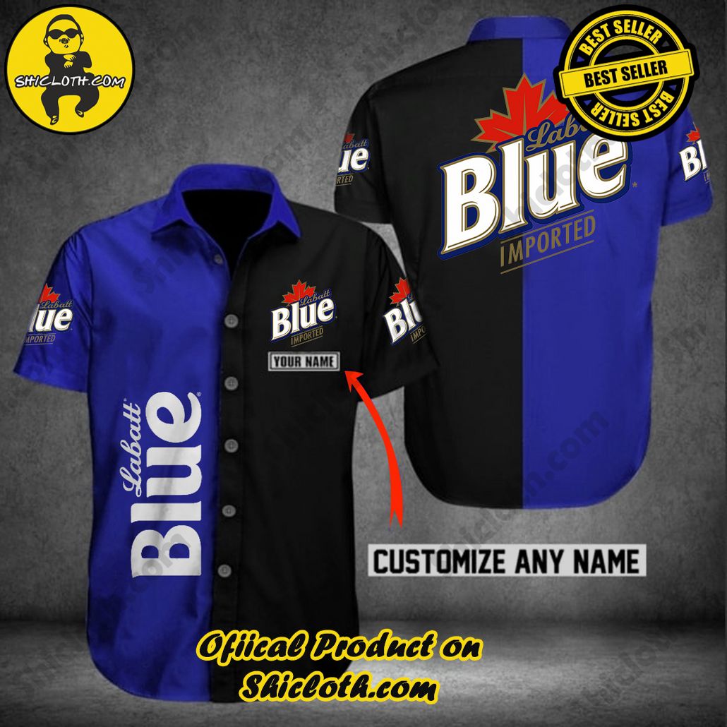 Stay Cool and Stylish: Shicloth's Tropical Button Shirt Collection 39 Labatt Blue Personalized Multicolor Button Shirt