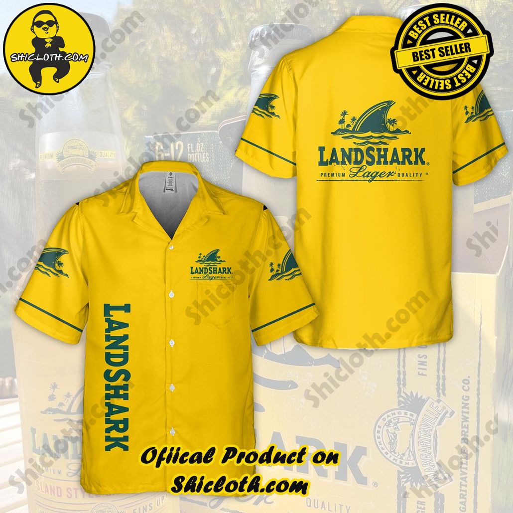 Stay Cool and Stylish: Shicloth's Tropical Button Shirt Collection 40 Landshark Hawaiian Shirt
