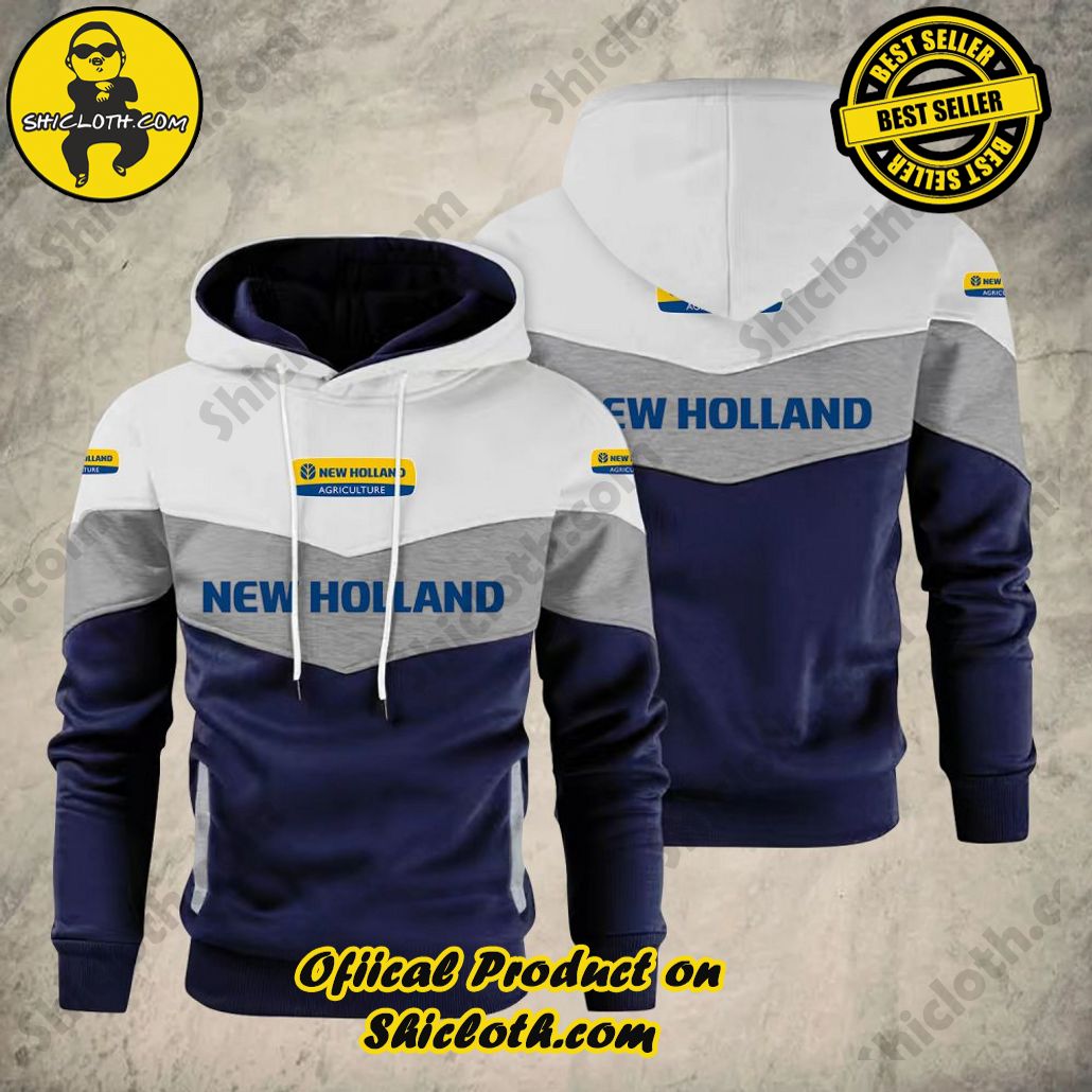 Quilted Elegance: Unveiling Shiclothshop's Patchwork Hoodie Collection 12 New Holland Tractor Patchwork Hoodie