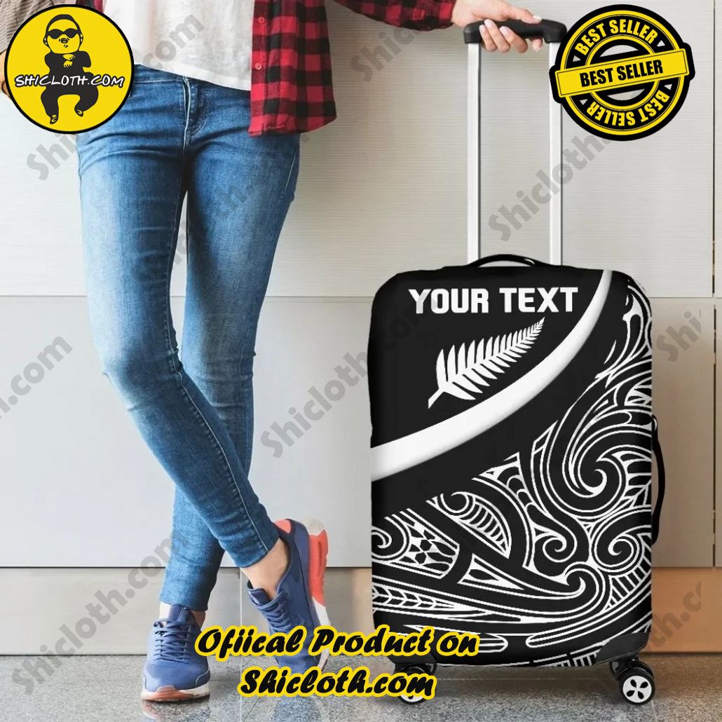 Shicloth Luggage Cover: Elevate Your Travel Style with Protection and Panache 37 New Zealand Rugby Custom Personalised Luggage Covers – Silver Fern and Maori Patterns