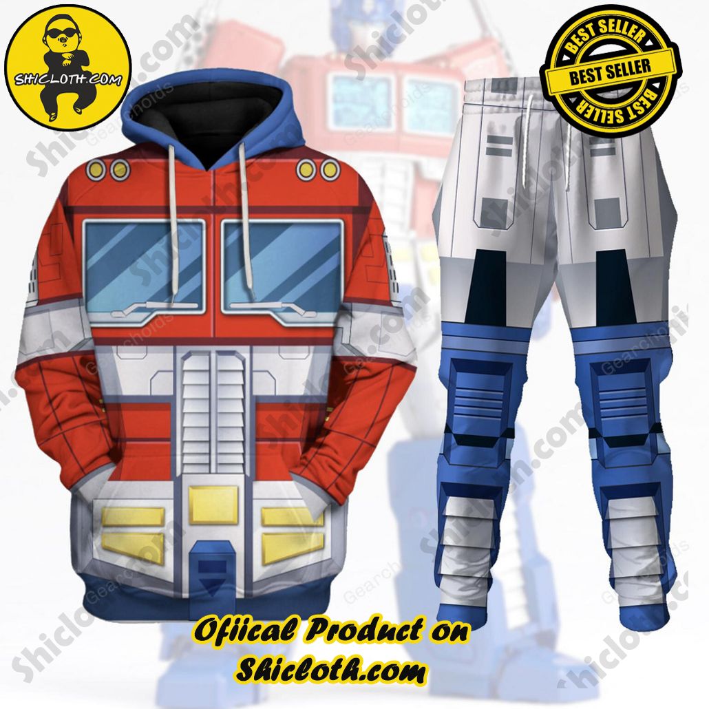 Transform Your Style: Shiclothshop's Futuristic Elegance in the Transformers Outfit Costume Collection 13 Op timus Prime Costume Cosplay Hoodie Tracksuit