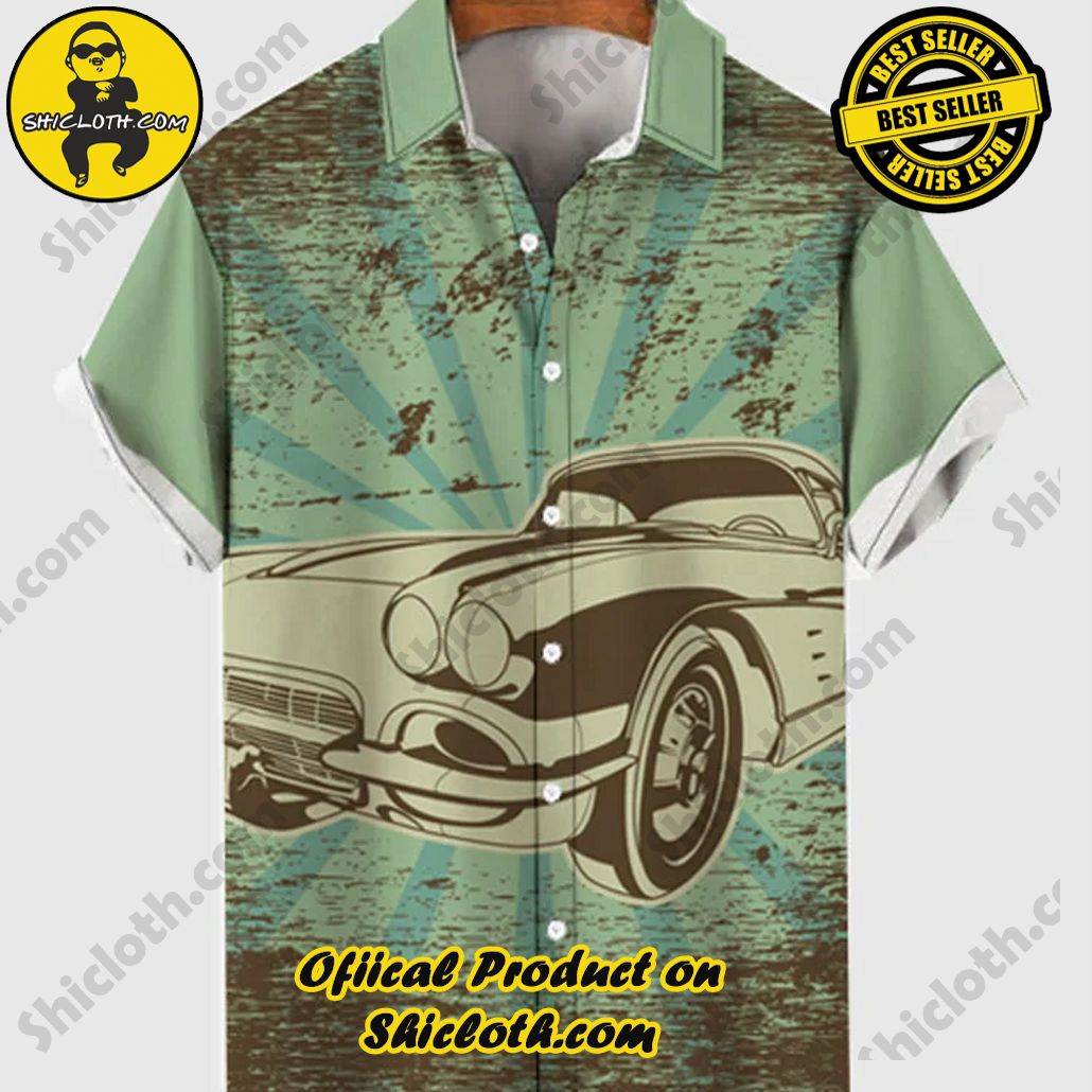 Shiclothshop's Short Sleeve Shirts – Effortless Elegance and Contemporary Comfort 29 Ornate Vintage Car Printing Men's Short Sleeve Shirt