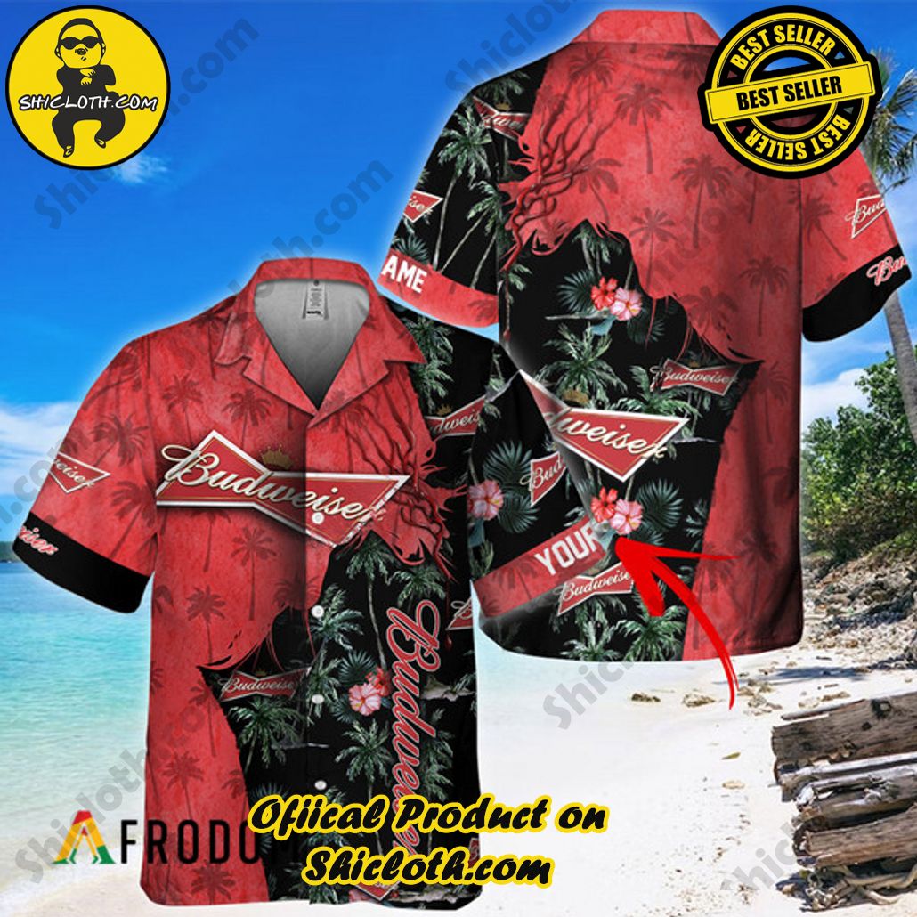 Shicloth's Island Chic: Unleash the Summer Spirit with Our Hawaiian Shirt and Shorts Ensemble 10 Personalized Aloha Budweiser God Hawaiian Shirt