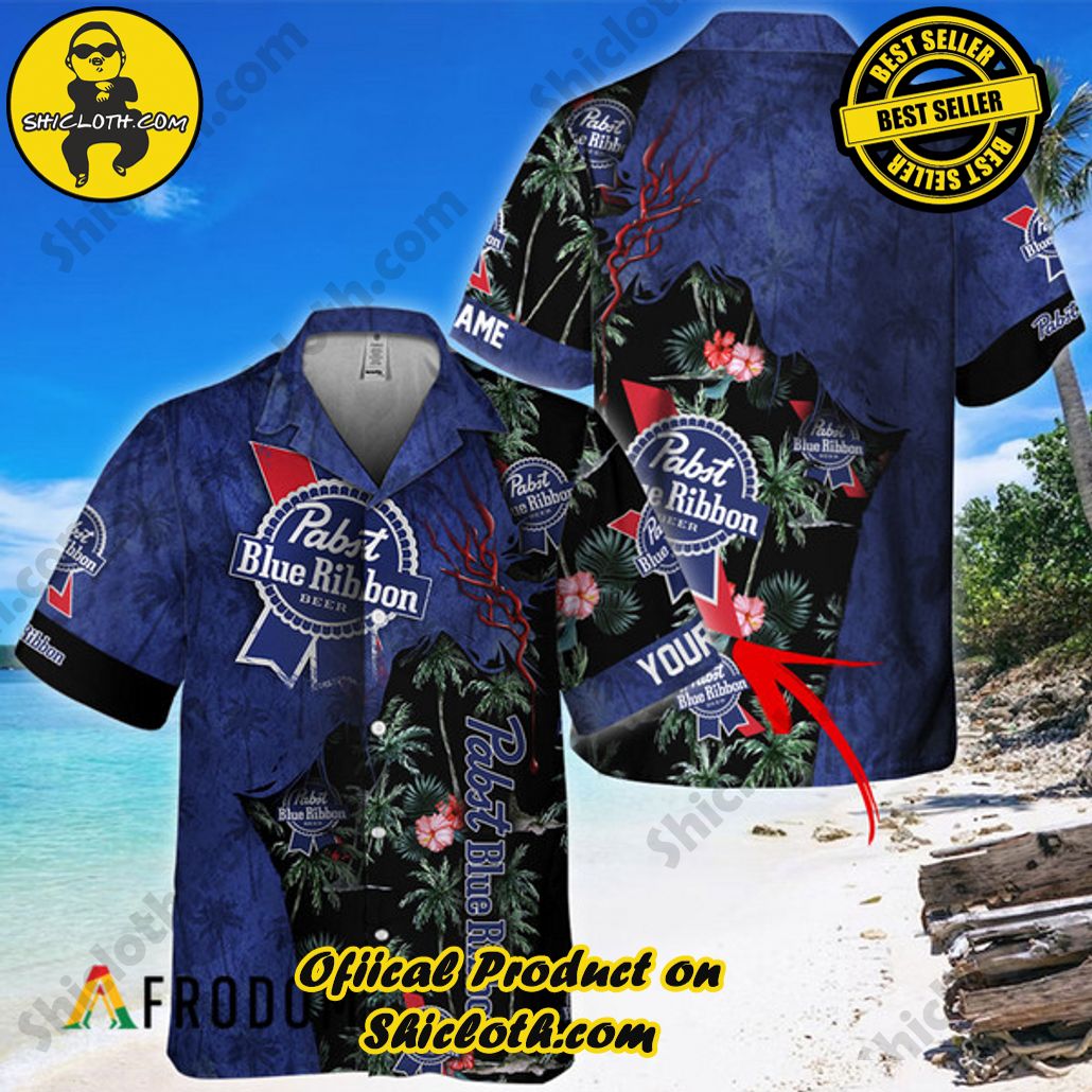 Shicloth's Island Chic: Unleash the Summer Spirit with Our Hawaiian Shirt and Shorts Ensemble 16 Personalized Aloha Pabst Blue Ribbon God Hawaiian Shirt