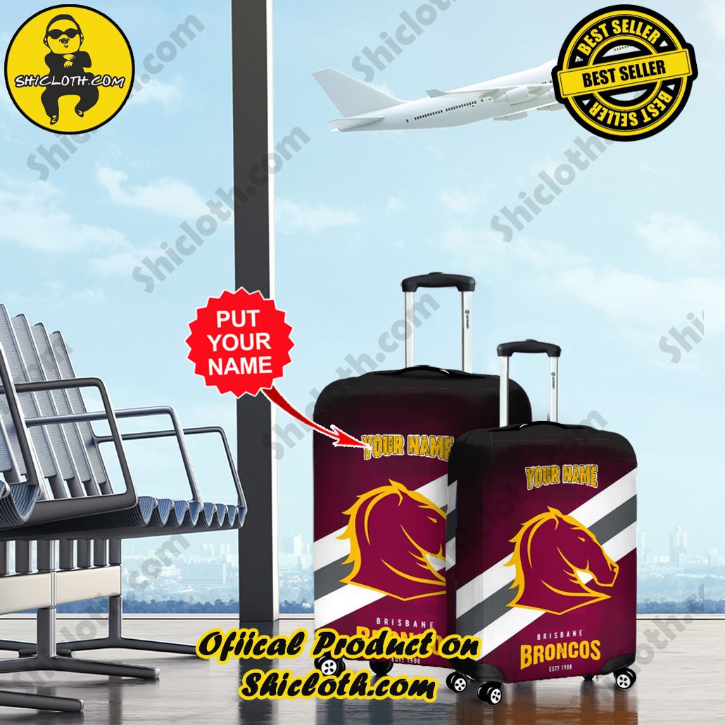 Shicloth Luggage Cover: Elevate Your Travel Style with Protection and Panache 47 Personalized Brisbane Broncos Luggage Cover Version 2