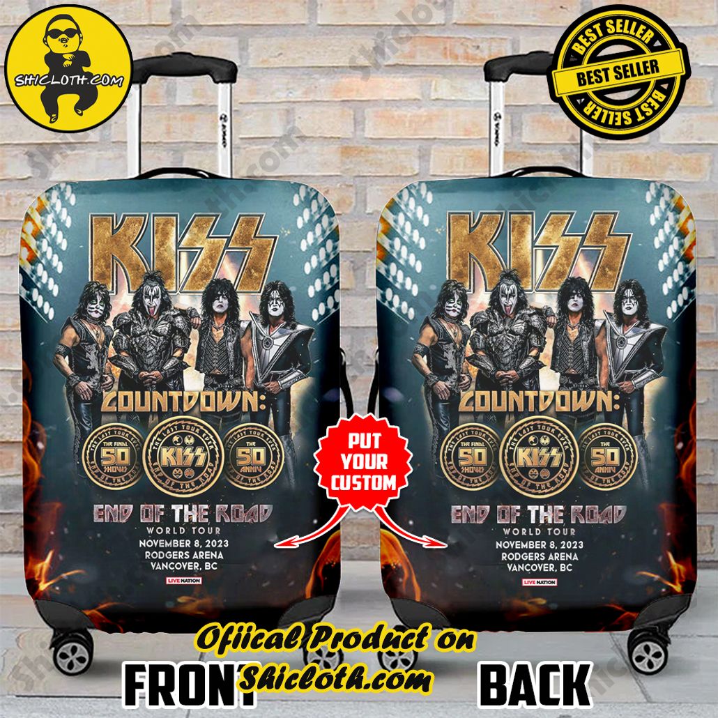 Shicloth Luggage Cover: Elevate Your Travel Style with Protection and Panache 55 Personalized Kiss Band Luggage Cover