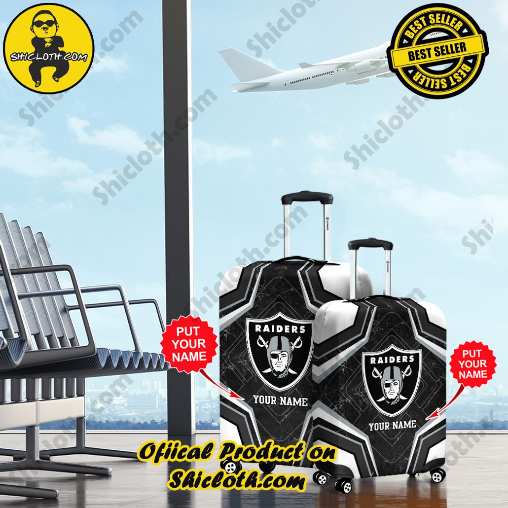 Shicloth Luggage Cover: Elevate Your Travel Style with Protection and Panache 56 Personalized Las Vegas Raiders NFL Luggage Cover