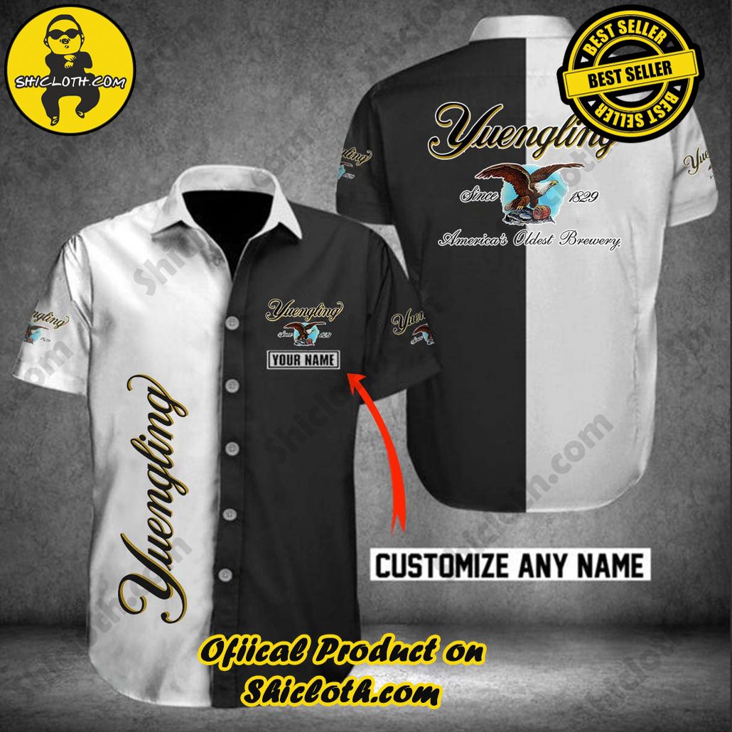 Stay Cool and Stylish: Shicloth's Tropical Button Shirt Collection 68 Personalized Multicolor Yuengling Button Shirt