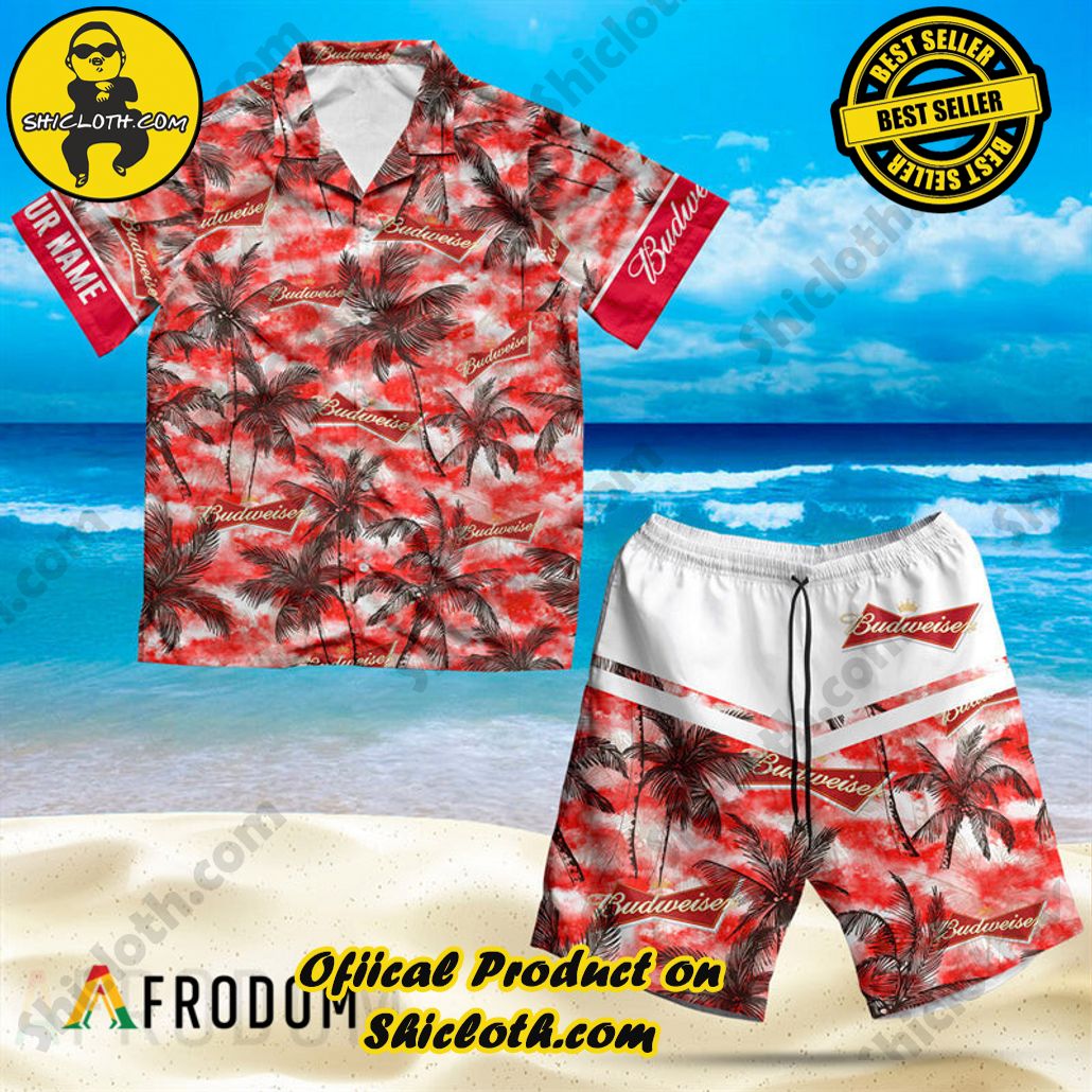 Shicloth's Island Chic: Unleash the Summer Spirit with Our Hawaiian Shirt and Shorts Ensemble 20 Personalized Tropical Budweiser Beer Hawaiian Shirt And Shorts Set