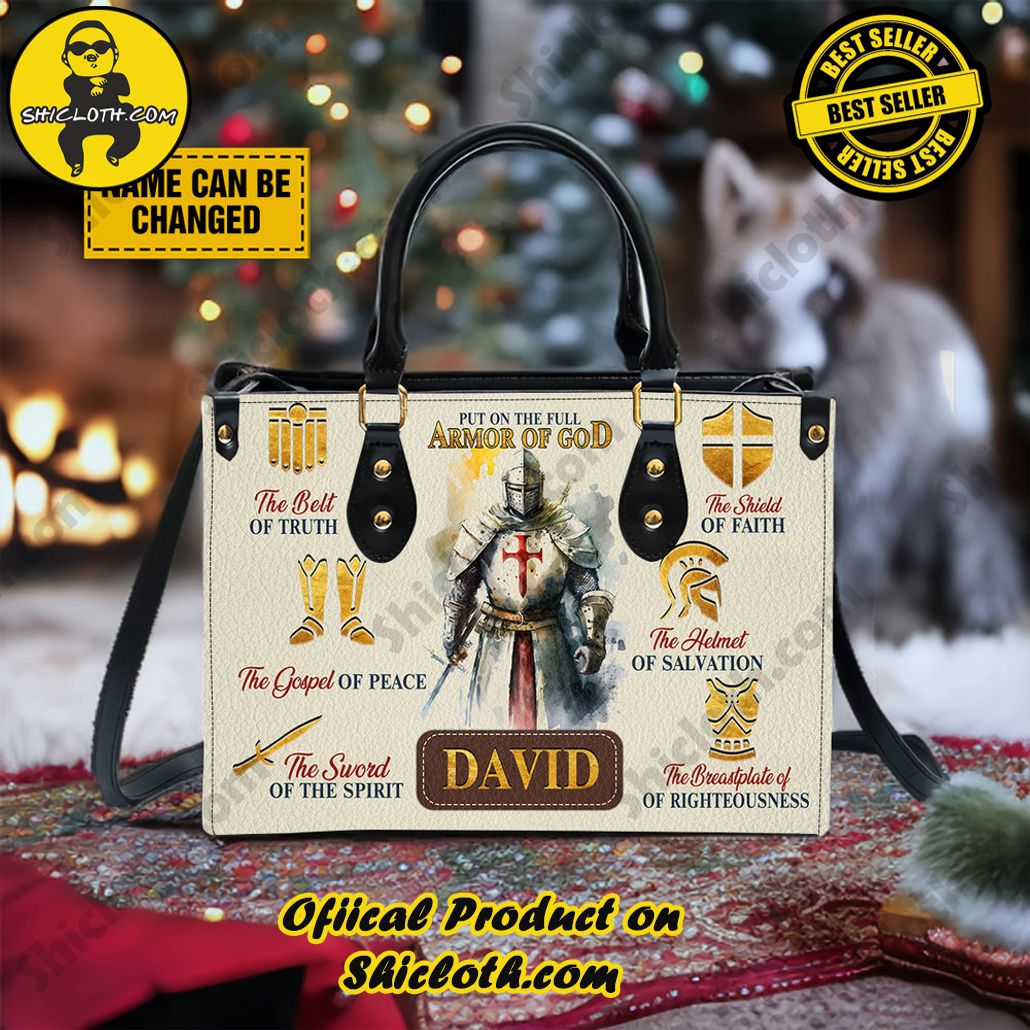 Put On The Full Armor Of God Customized Leather Handbag Version 2 Put On The Full Armor Of God Customized Leather Handbag Version 2