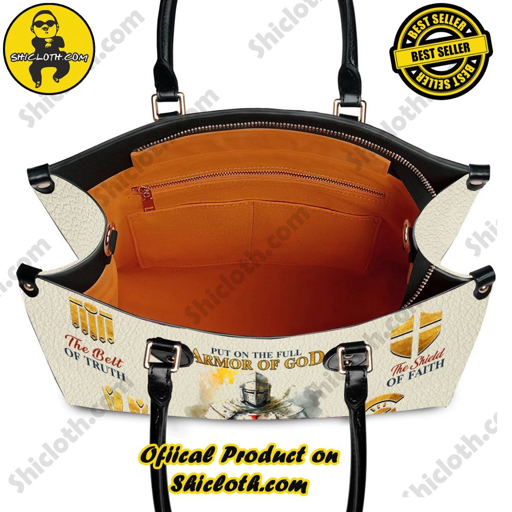 Put On The Full Armor Of God Customized Leather Handbag Version 2 Put On The Full Armor Of God Customized Leather Handbag Version 2
