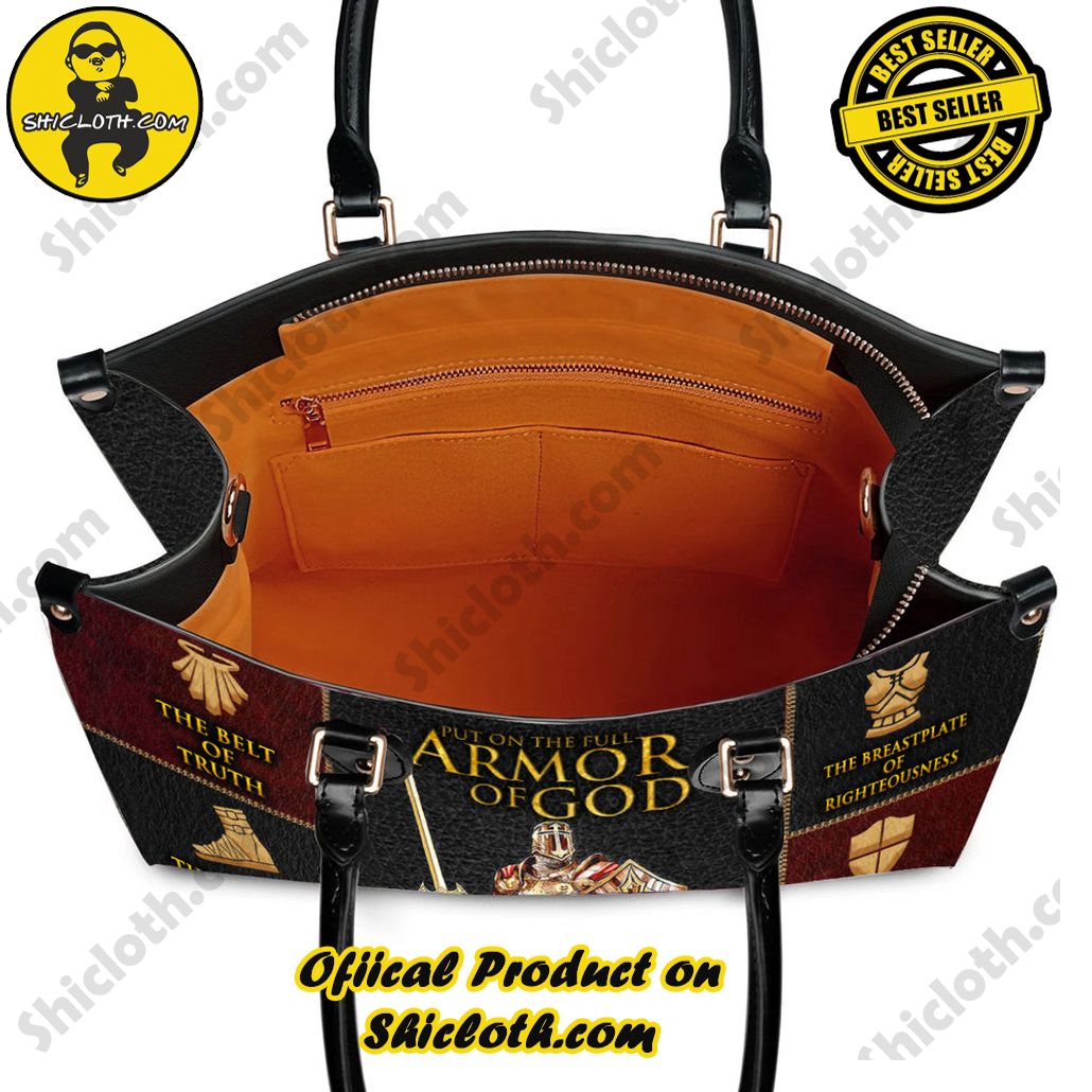 Put On The Full Armor Of God Customized Leather Handbag Put On The Full Armor Of God Customized Leather Handbag