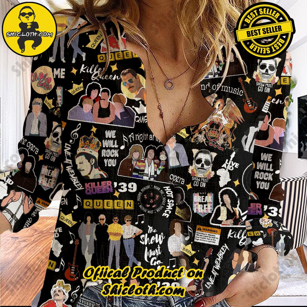 Queen Band 3D Linen Shirt Version 1 Queen Band 3D Linen Shirt Version 1