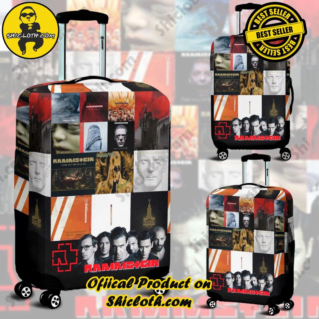 Shicloth Luggage Cover: Elevate Your Travel Style with Protection and Panache 77 Rammstein Albums Luggage Cover