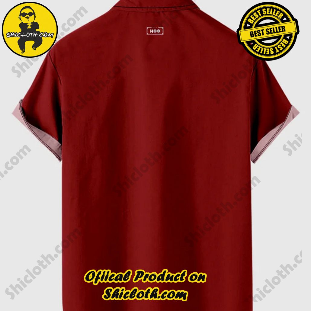 Red American Stars and Stripes Flag Nation Printing Men's Short Sleeve Shirt 2 Red American Stars and Stripes Flag Nation Printing Men's Short Sleeve Shirt - Image 2