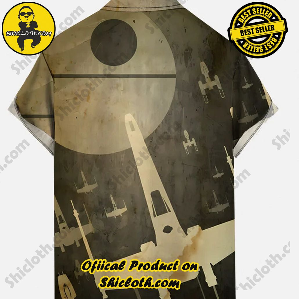 Retro Ancient Space Vehicles Mural Printing Breast Pocket Short Sleeve Shirt Retro Ancient Space Vehicles Mural Printing Breast Pocket Short Sleeve Shirt