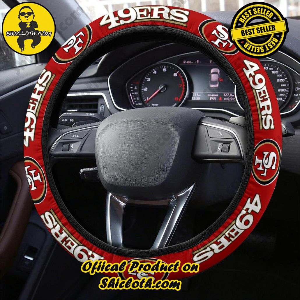San Francisco 49ers Steering Wheel Cover San Francisco 49ers Steering Wheel Cover