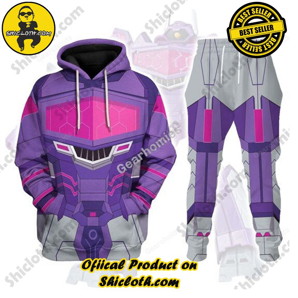 Transform Your Style: Shiclothshop's Futuristic Elegance in the Transformers Outfit Costume Collection 19 Shockwave Decepticons Costume Cosplay Hoodie Tracksuit