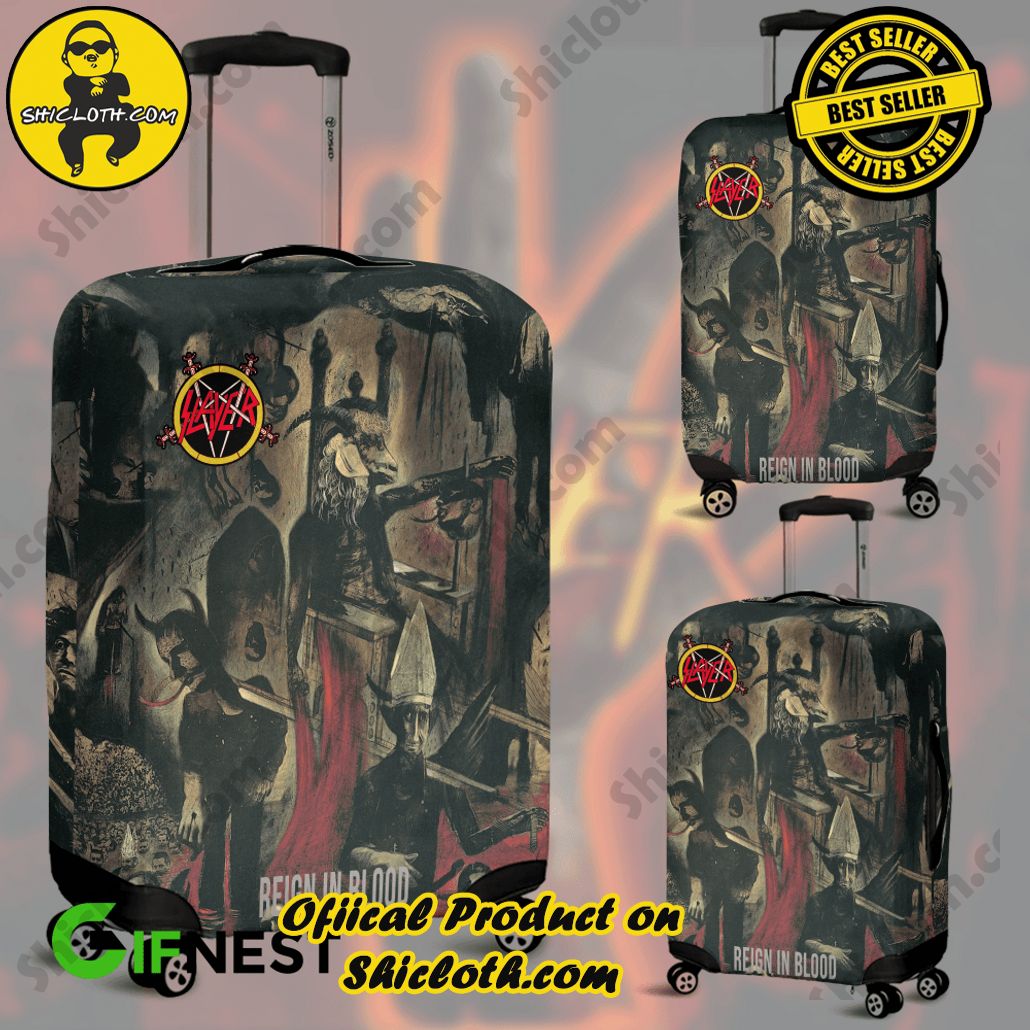 Shicloth Luggage Cover: Elevate Your Travel Style with Protection and Panache 89 Slayer Reign in Blood Luggage Cover