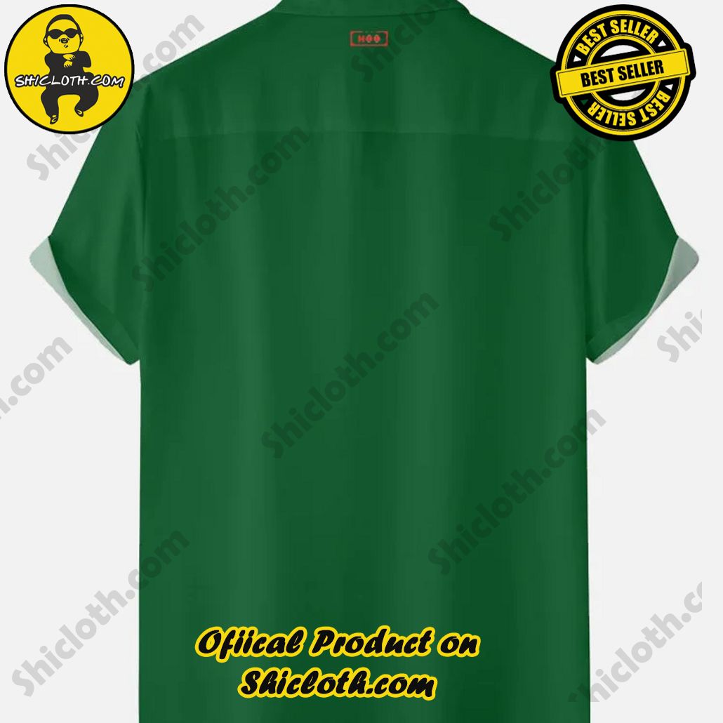 St. Patrick’s Day 50s Green And White Stripe Lucky Clover Printing Short Sleeve Shirt St. Patrick’s Day 50s Green And White Stripe Lucky Clover Printing Short Sleeve Shirt