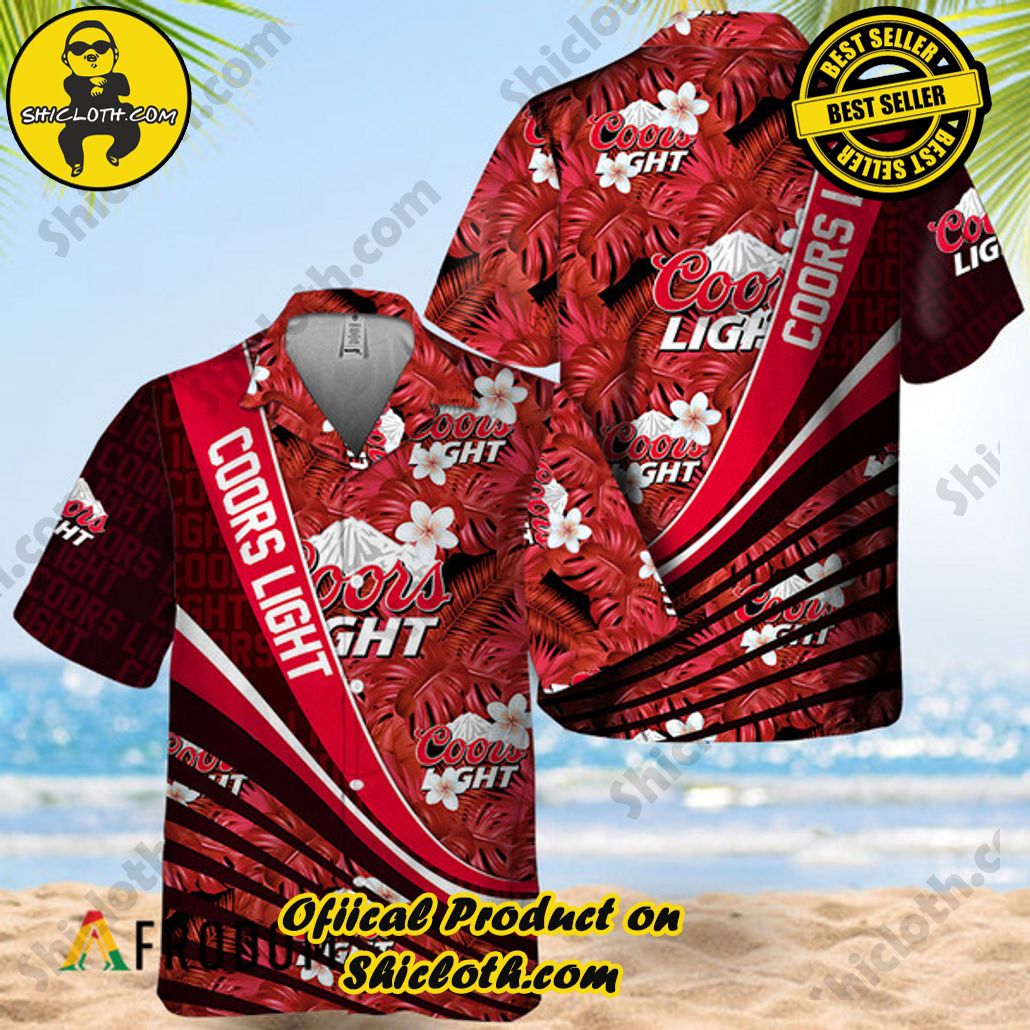 Shicloth's Island Chic: Unleash the Summer Spirit with Our Hawaiian Shirt and Shorts Ensemble 74 Summer Aloha Tropical Coors Light Hawaiian Shirt