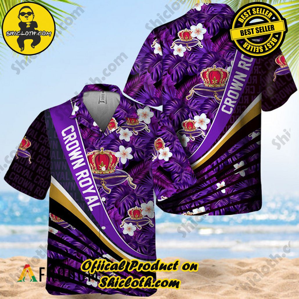 Shicloth's Island Chic: Unleash the Summer Spirit with Our Hawaiian Shirt and Shorts Ensemble 75 Summer Aloha Tropical Crown Royal Hawaiian Shirt