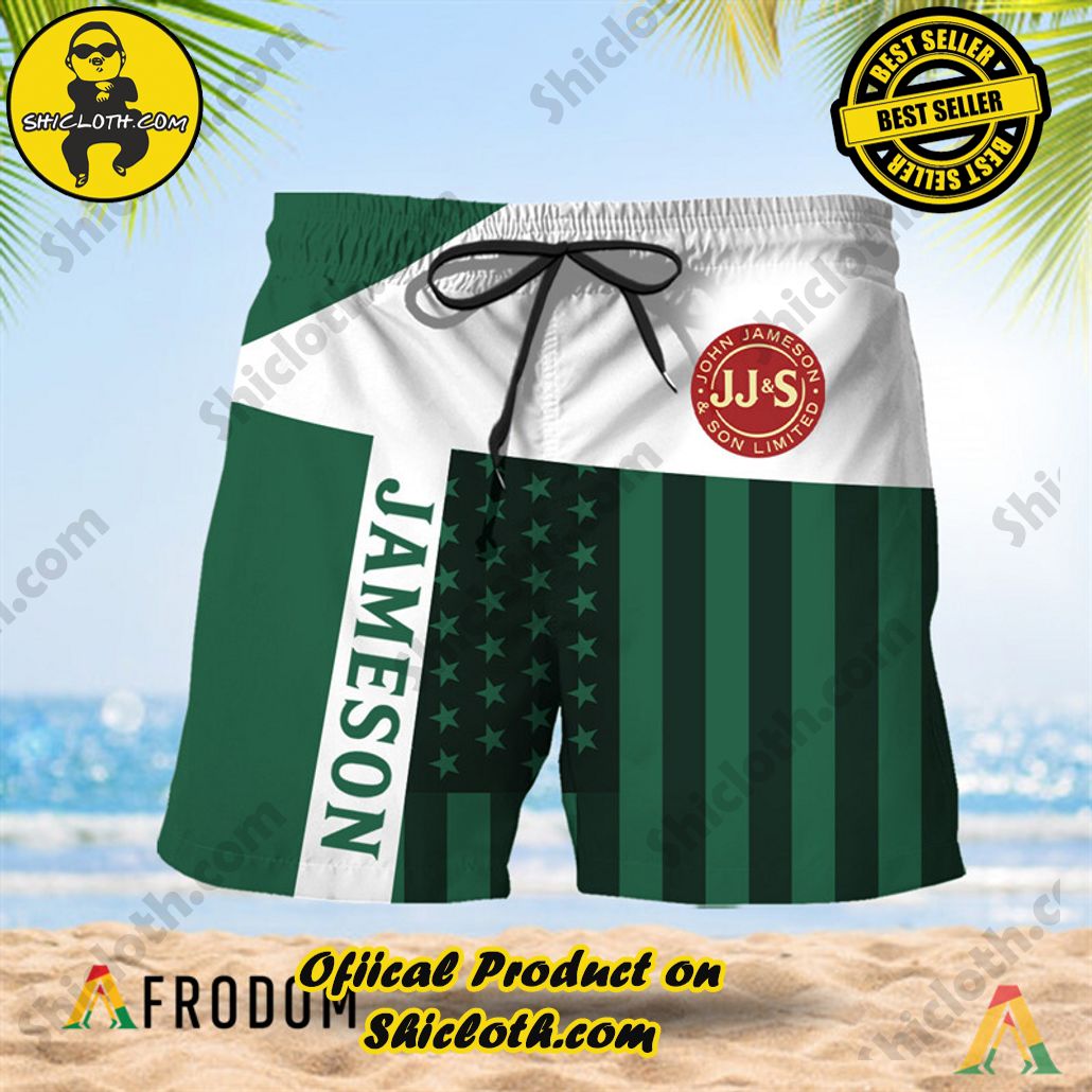 Shicloth's Island Chic: Unleash the Summer Spirit with Our Hawaiian Shirt and Shorts Ensemble 96 Summer American Flag Patch Jameson Whisky Hawaiian Shorts