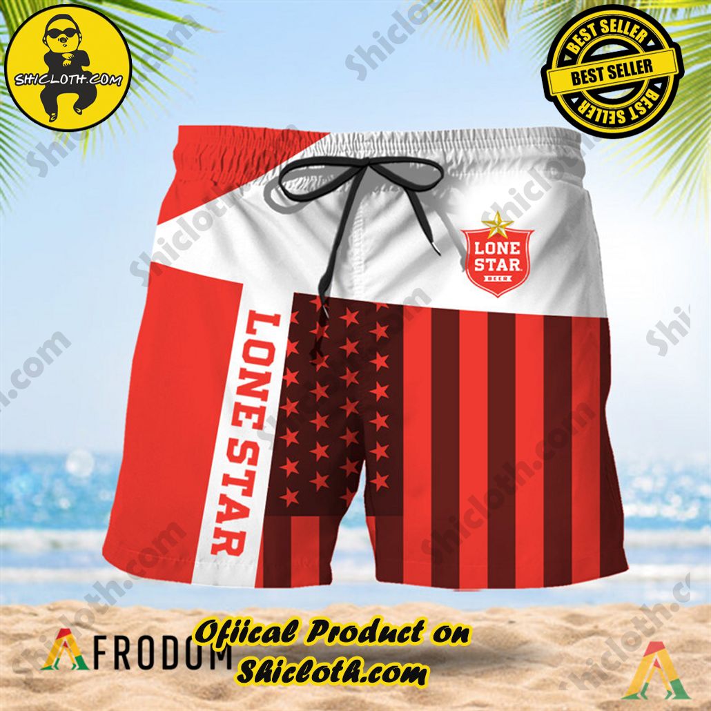 Shicloth's Island Chic: Unleash the Summer Spirit with Our Hawaiian Shirt and Shorts Ensemble 100 Summer American Flag Patch Lone Star Hawaiian Shorts