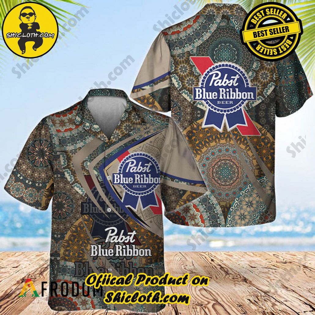 Shicloth's Island Chic: Unleash the Summer Spirit with Our Hawaiian Shirt and Shorts Ensemble 120 Summer Boho Mandala Pabst Blue Ribbon Hawaiian Shirt