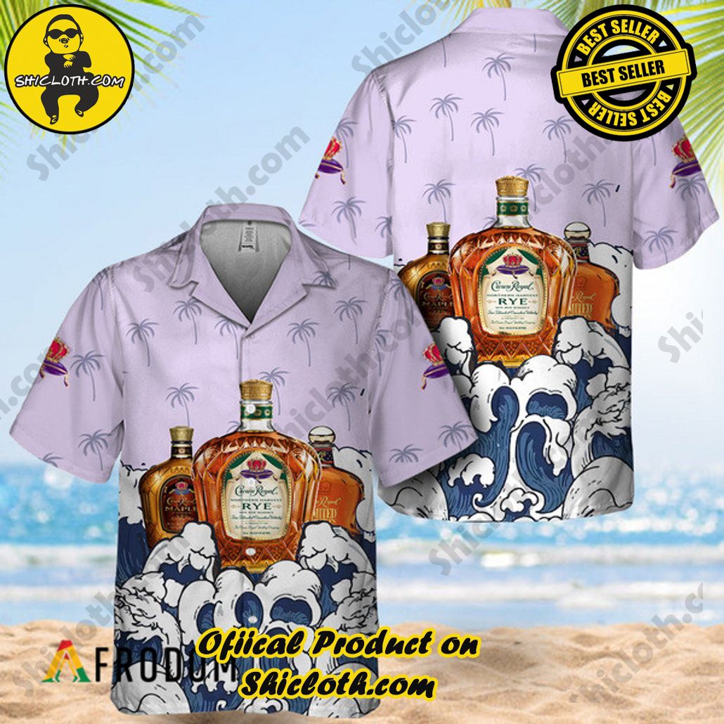 Shicloth's Island Chic: Unleash the Summer Spirit with Our Hawaiian Shirt and Shorts Ensemble 139 Summer Waves Crown Royal Hawaiian Shirt