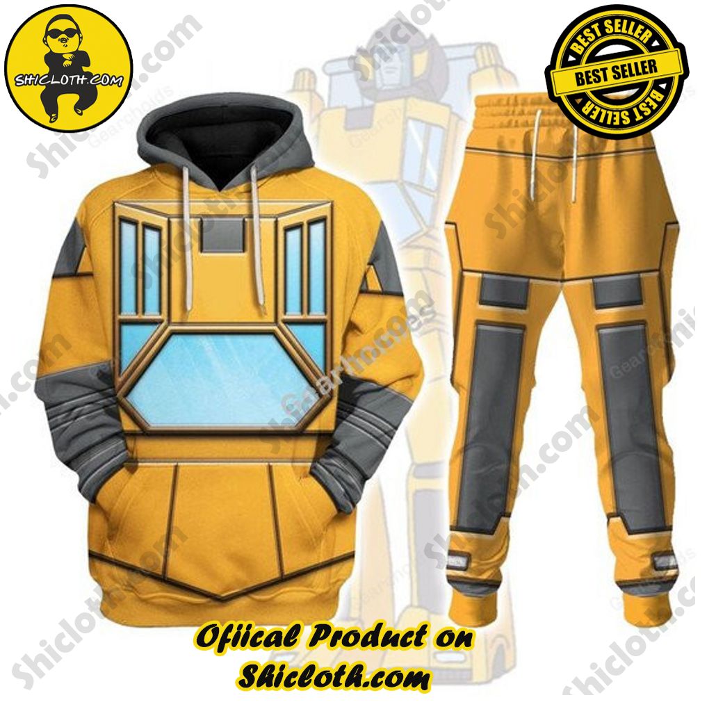Transform Your Style: Shiclothshop's Futuristic Elegance in the Transformers Outfit Costume Collection 26 Sunstreaker G1 Costume Cosplay Hoodie Tracksuit