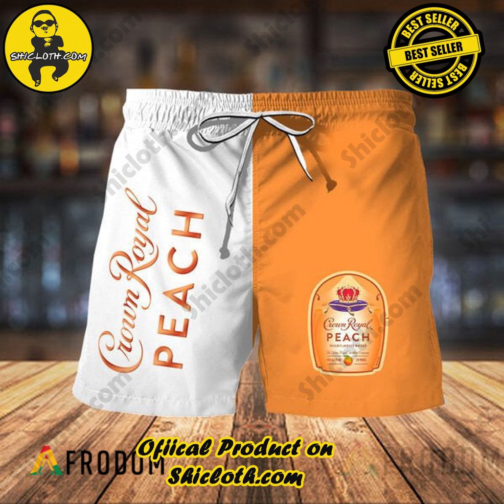 Shicloth's Island Chic: Unleash the Summer Spirit with Our Hawaiian Shirt and Shorts Ensemble 141 The Best Summer Shorts Crown Royal Peach Hawaiian Shorts