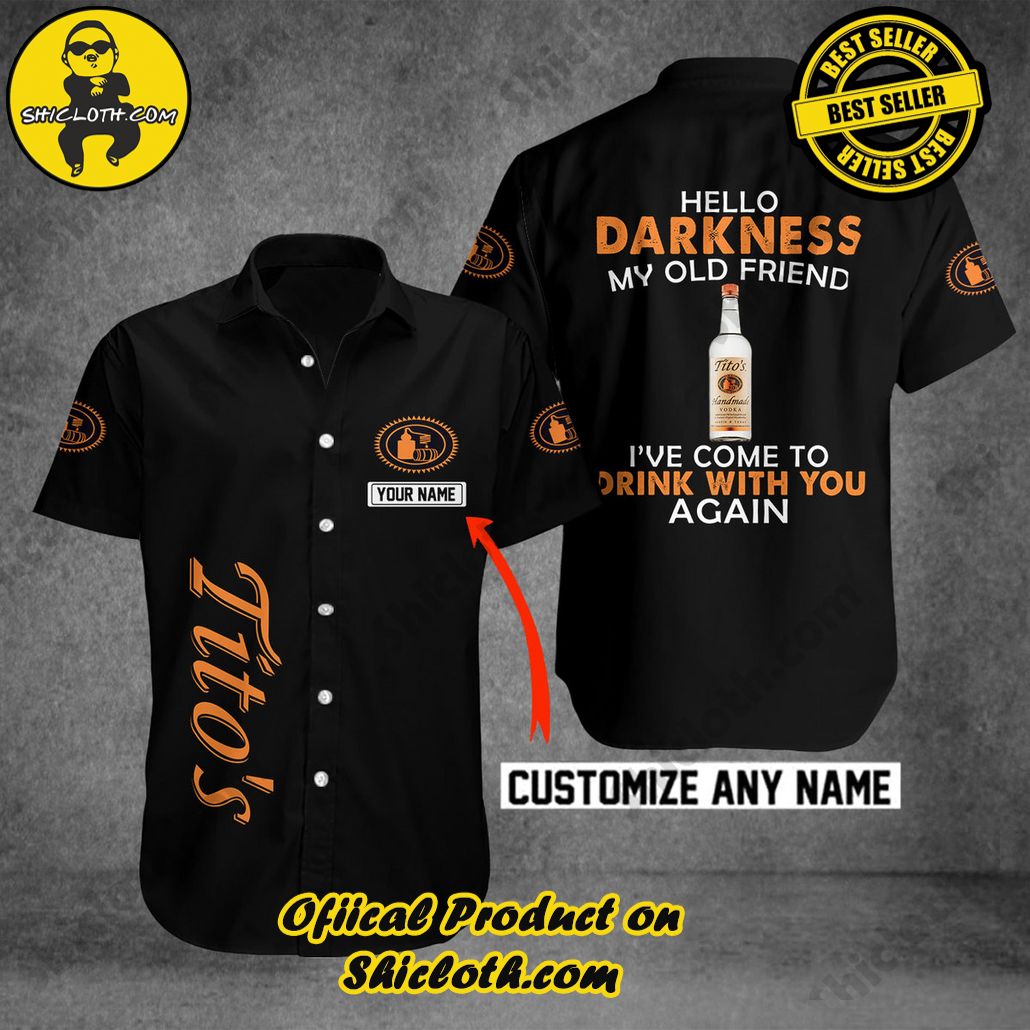 Stay Cool and Stylish: Shicloth's Tropical Button Shirt Collection 78 Tito Hello Darkness my Old Friend Personalized Button Shirt